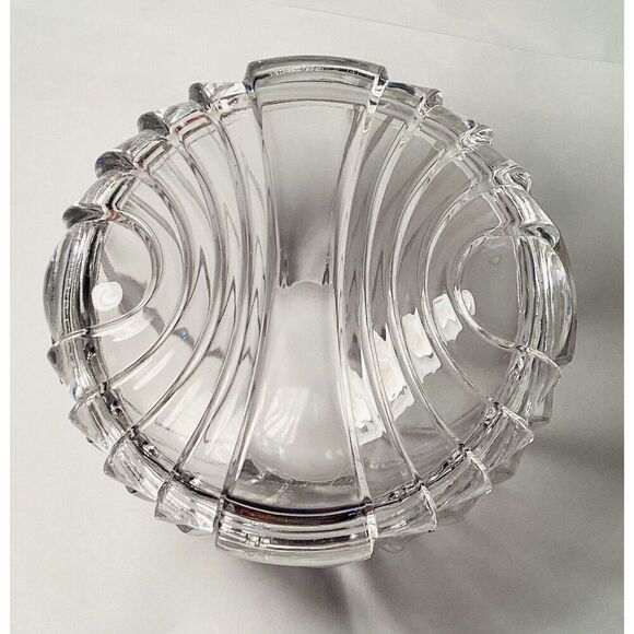 Vintage 24% Lead Cut Crystal Bowl Clear Candy Dish With Lid Germany - Picture 7 of 9